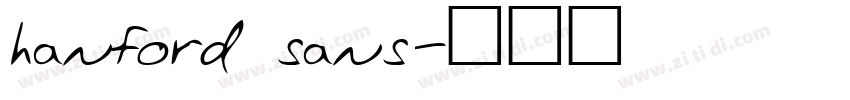 hanford sans字体转换
